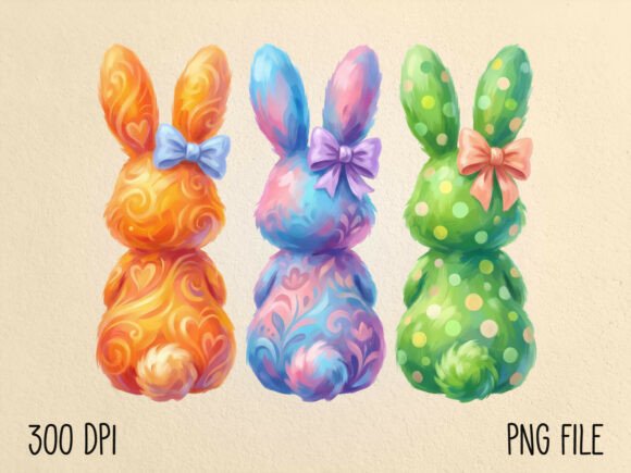 Download Hand Painted Easter Bunny PNG - Hand painted easter Collection