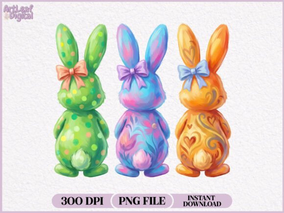 Download Hand Painted Easter Bunny PNG - Hand painted easter Collection