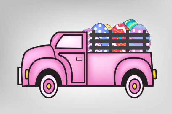 Download Happy Easter Truck with Eggs - Happy easter Collection