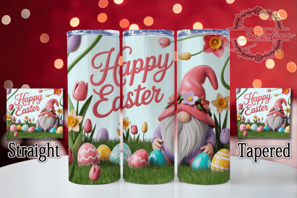 Download Floral Happy Easter Gnome Tumbler - Happy easter Collection