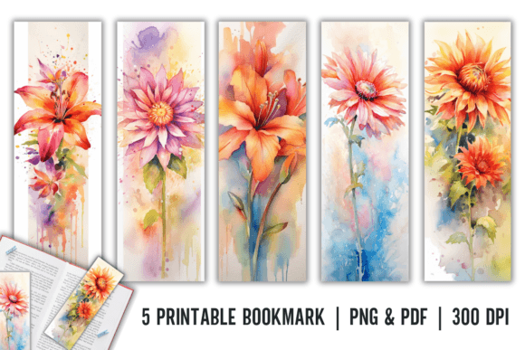 Download Flowers Bookmark Printable Sublimation - Premium Resources