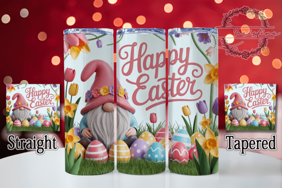Download Floral Happy Easter Gnome Tumbler - Happy easter Collection