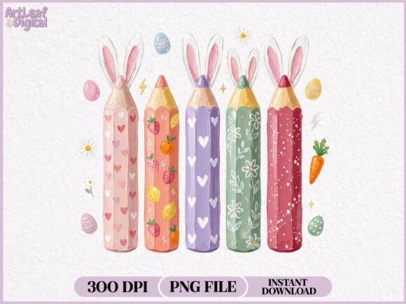 Download Hand Painted Easter Bunny Pencil PNG - Hand painted easter Collection