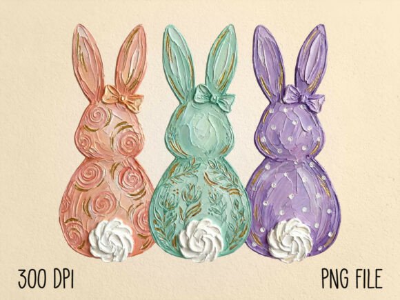 Download Hand Painted Easter Bunny Sublimation - Hand painted easter Collection