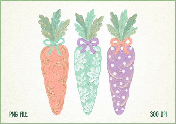 Download Hand Painted Easter Carrot Bunny PNG - Hand painted easter Collection