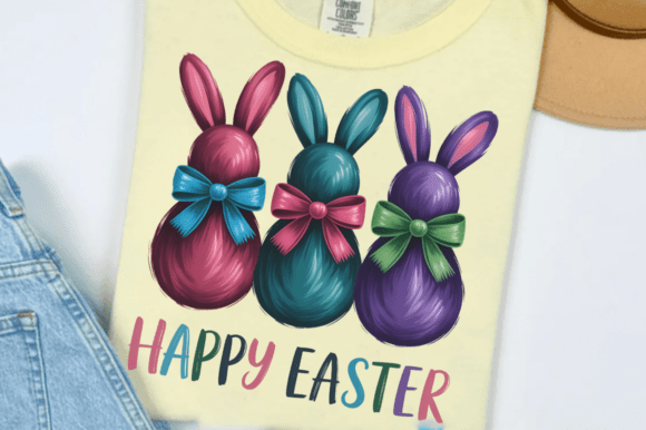 Download Brushstroke Happy Easter Bunny PNG Desig - Happy easter Collection