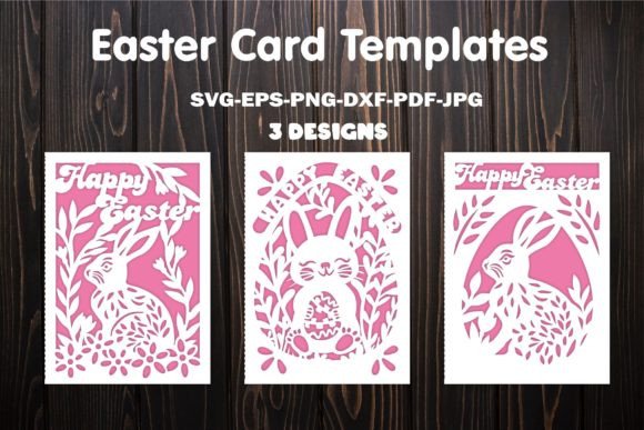 Download Happy Easter Card Svg Template for Laser - Happy easter Collection